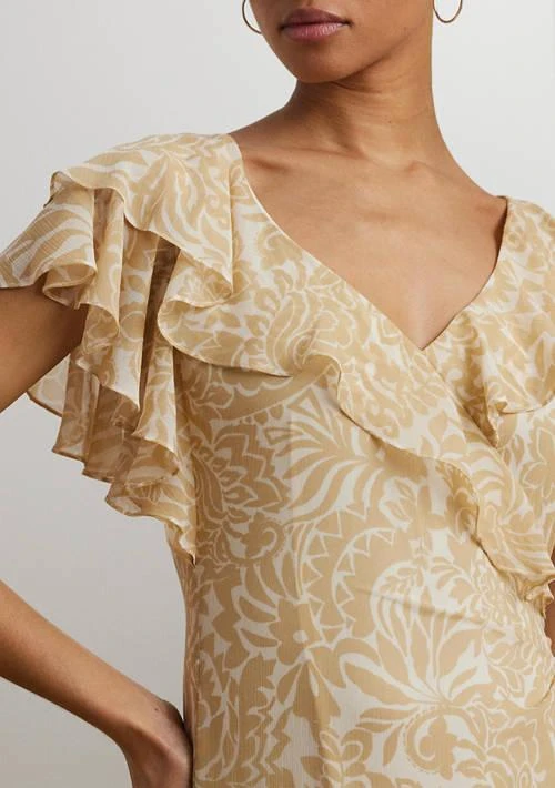 Ralph Lauren Ralph Lauren Floral Ruffle Trim Georgette Gown 3