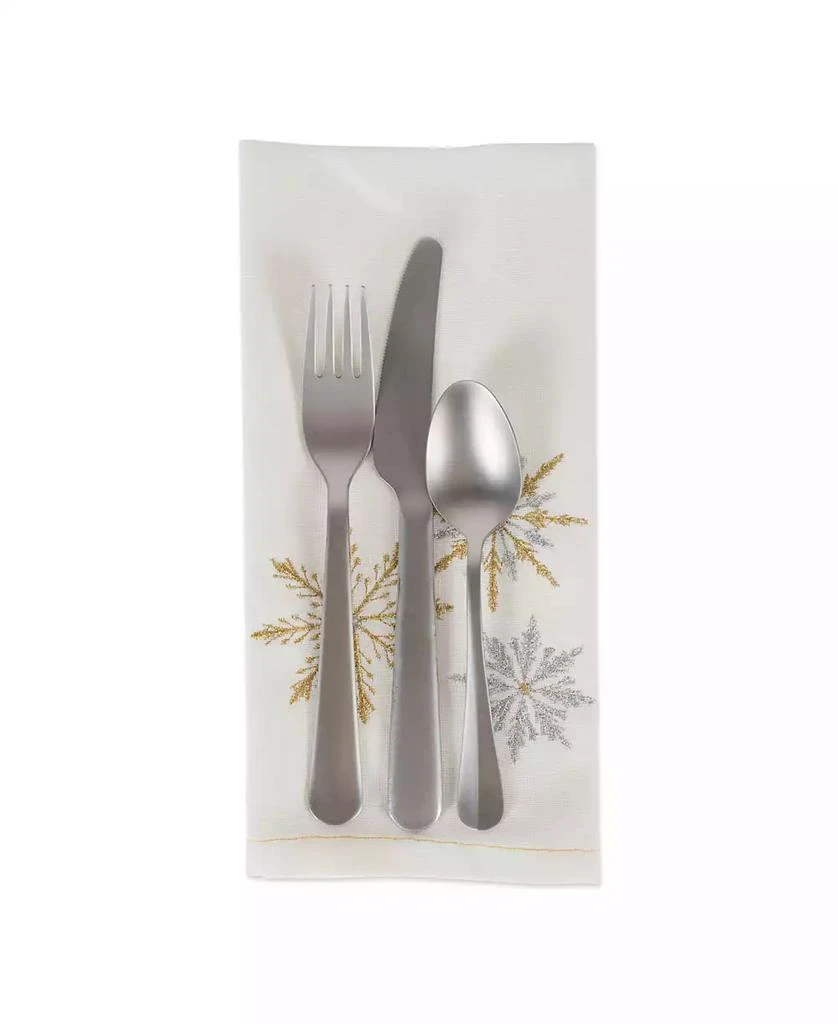 Design Imports Sparkle Snowflakes Embroidered Napkin, Set of 6 4
