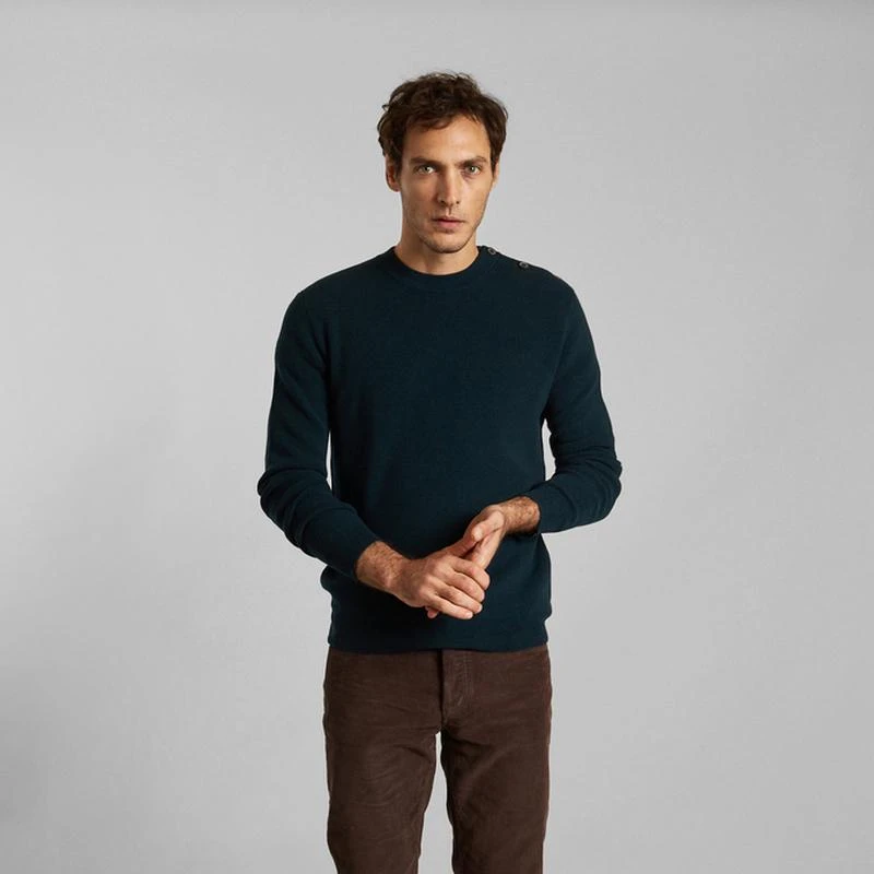 L'Exception Paris Sailor sweater in extra-fine merino wool  Vert sapin L'EXCEPTION PARIS 3