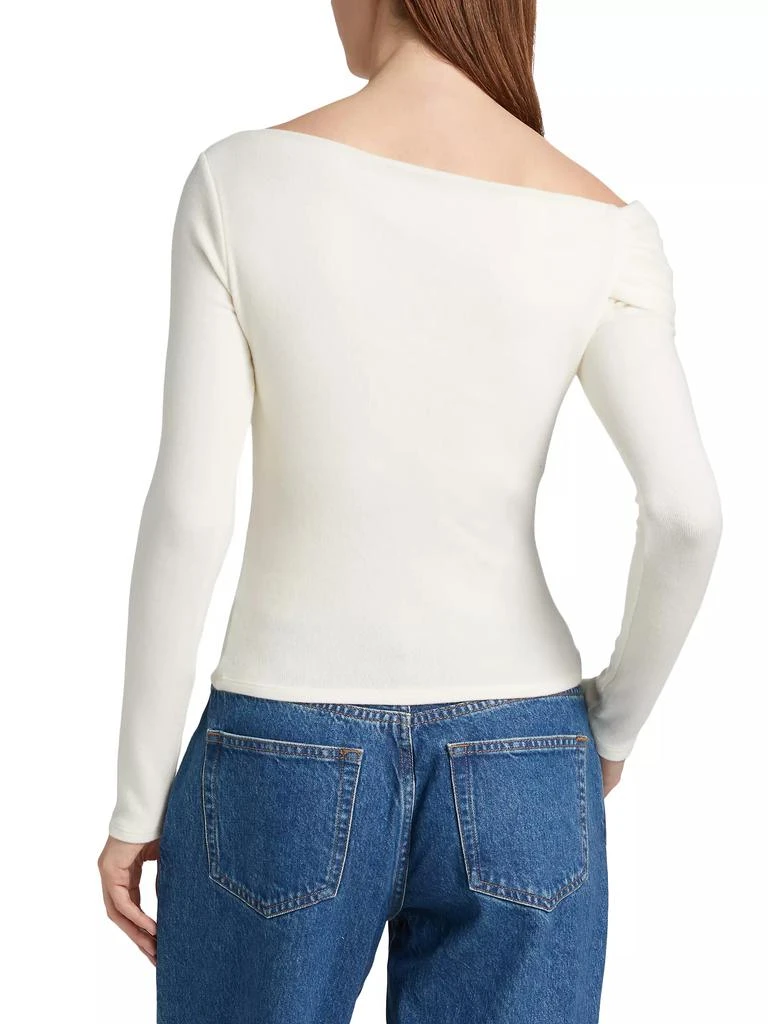 Reformation Elio Knit Off-the-Shoulder Long-Sleeve Top 5