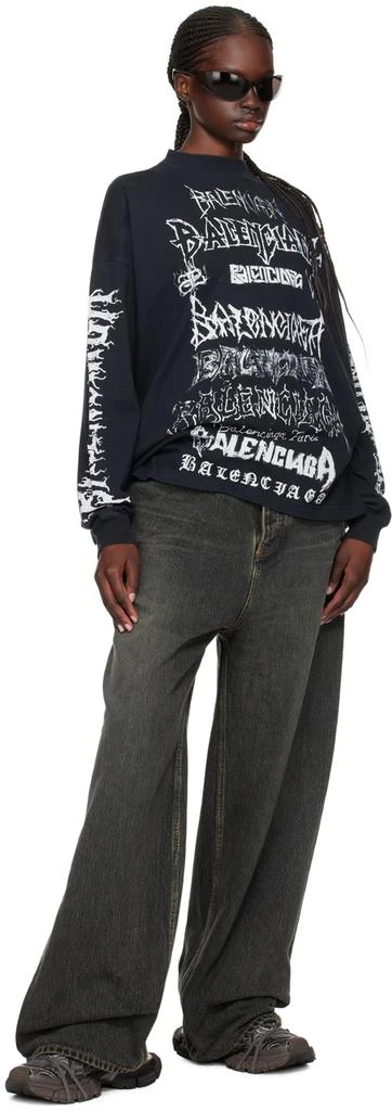 Balenciaga Black DIY Metal Long Sleeve T-Shirt 4