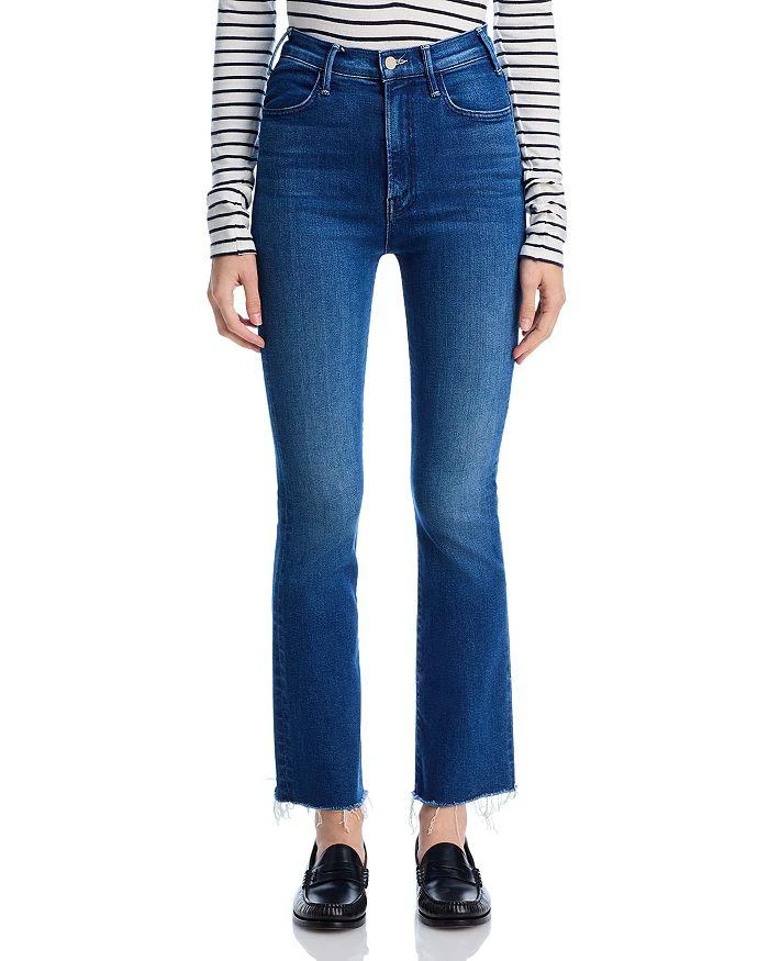 MOTHER The Hustler Flood Frayed Jeans in Whatever You Want 7