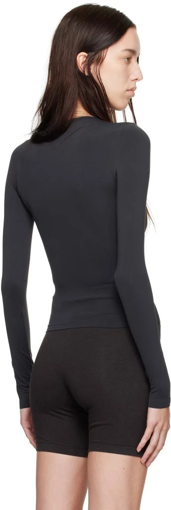 SKIMS Black Soft Smoothing Seamless Long Sleeve T-shirt 3