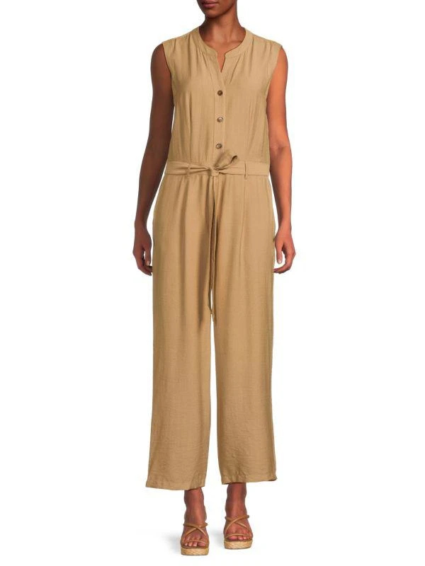 Nautica Solid Belted Jumpsuit 1