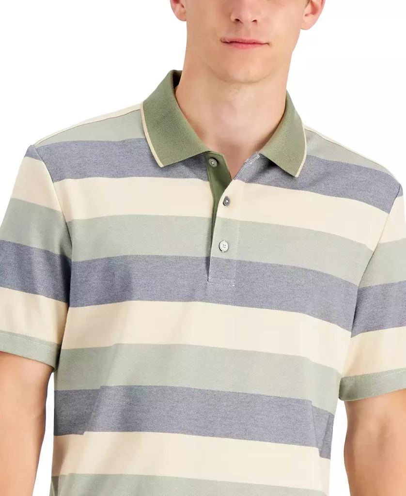 Alfani Men's Regular-Fit Striped Supima Blend Polo Shirt, Created for Macy's 3