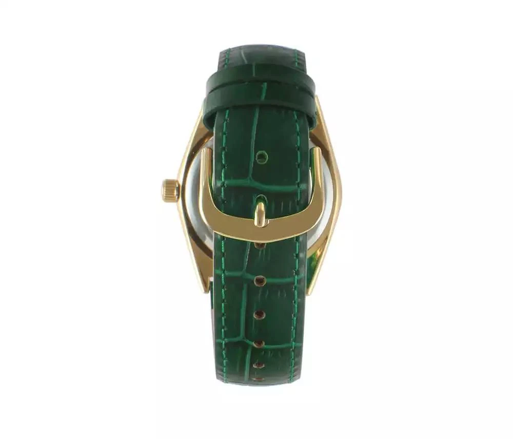 Peugeot Women's Green 36mm Fluted Bezel Watch with Leather Strap 2