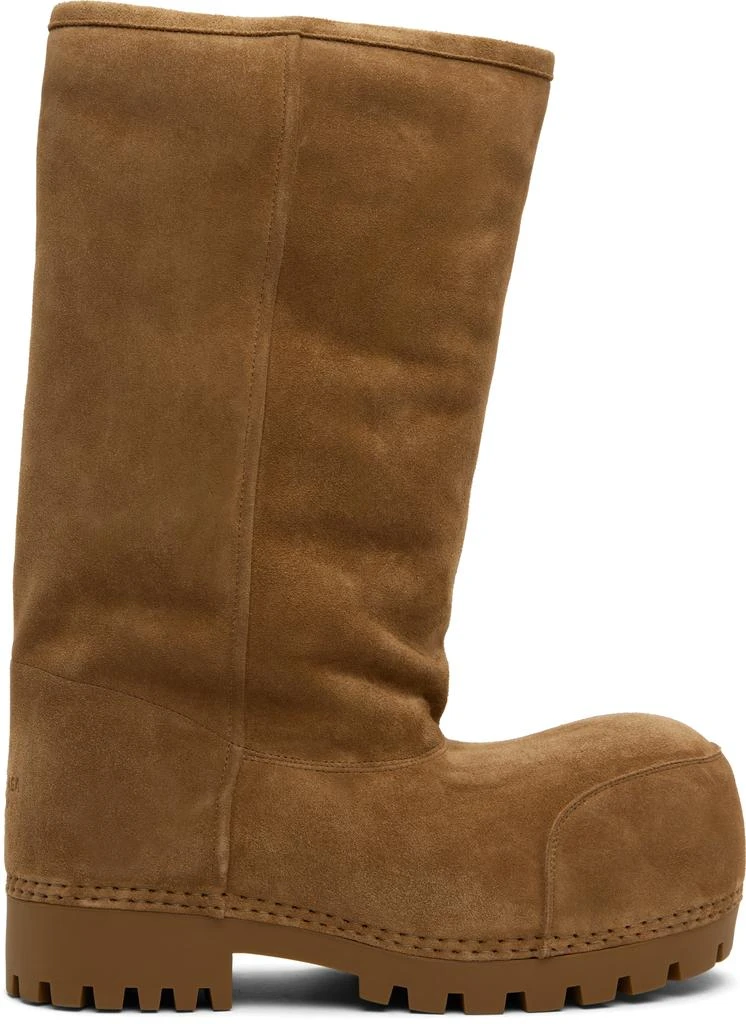 Balenciaga Tan Alaska Fur High Boots 1