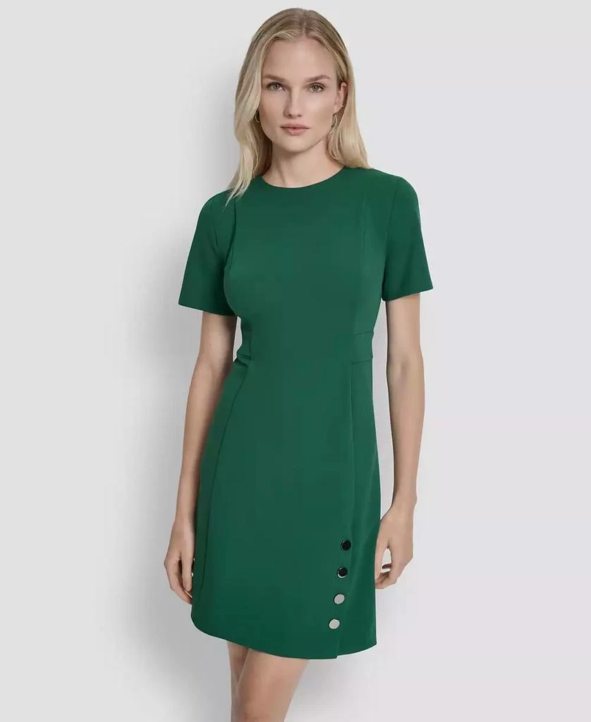 Petite Short Sleeve Jewel Neck Sheath Dress  On Sale Now with Up to 61%  Off | Discover Exclusive Deals & Savings at BeyondStyle  Authentic DKNY  dress|women's fashion|dresses with Limited-Time Discounts,