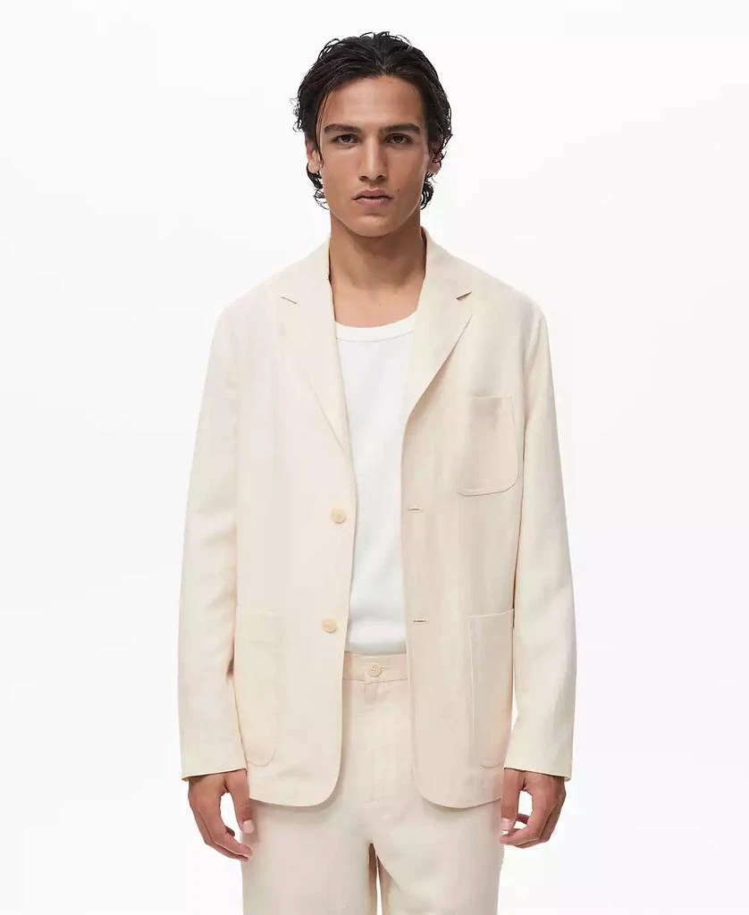Mango Men's Linen Lyocell Suit Blazer 1
