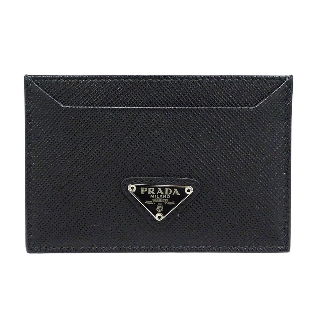 Prada Saffiano Triangle Card Case (Pre-Owned)