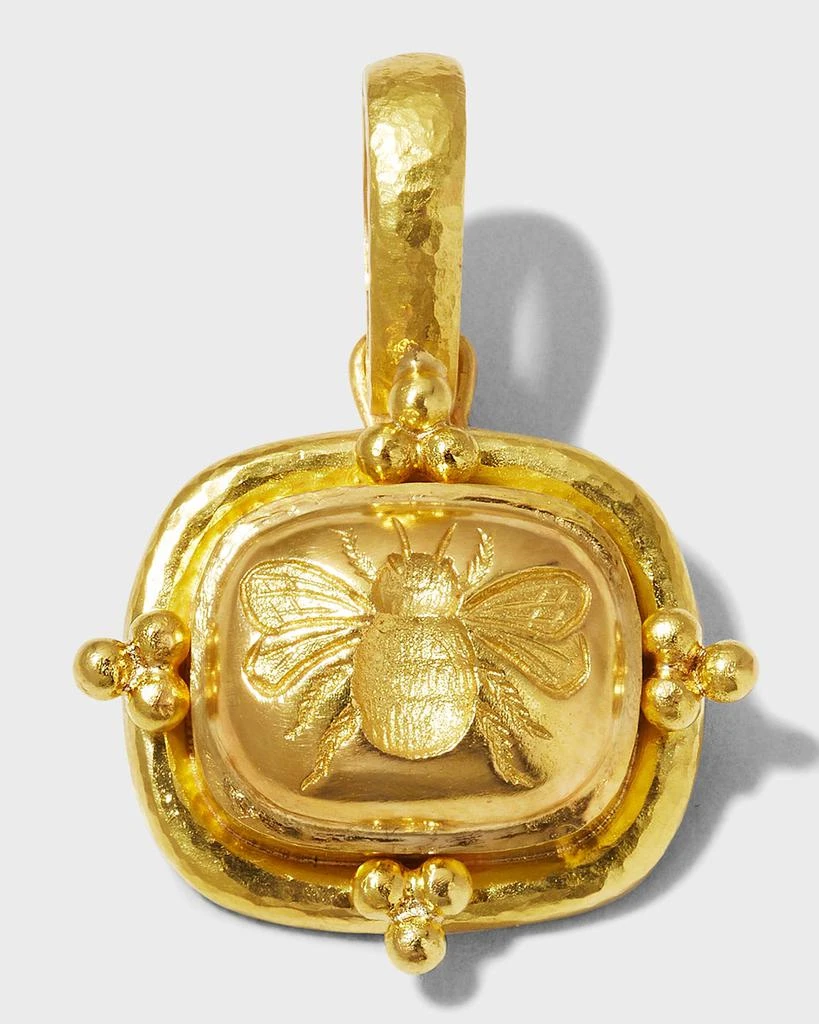 Elizabeth Locke 19K Gold Flat Bee Pendant 1