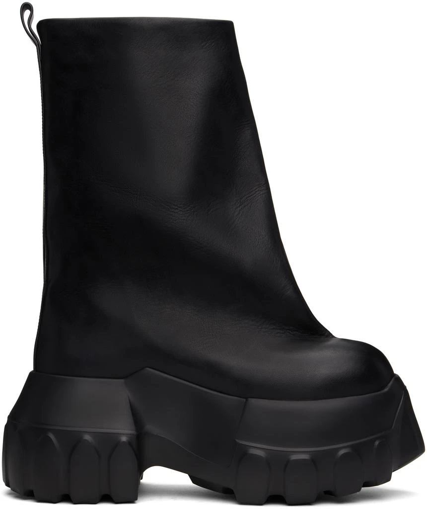 Rick Owens Black Hollywood Flared Mega Tractor Boots 1