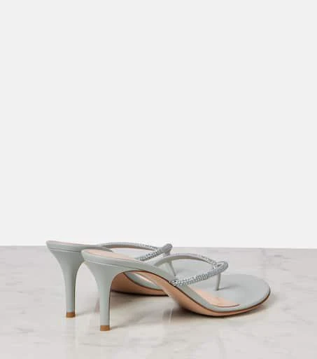 Gianvito Rossi India 70 embellished suede thong sandals 2