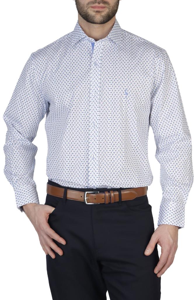 TailorByrd Geo Poplin Stretch Shirt