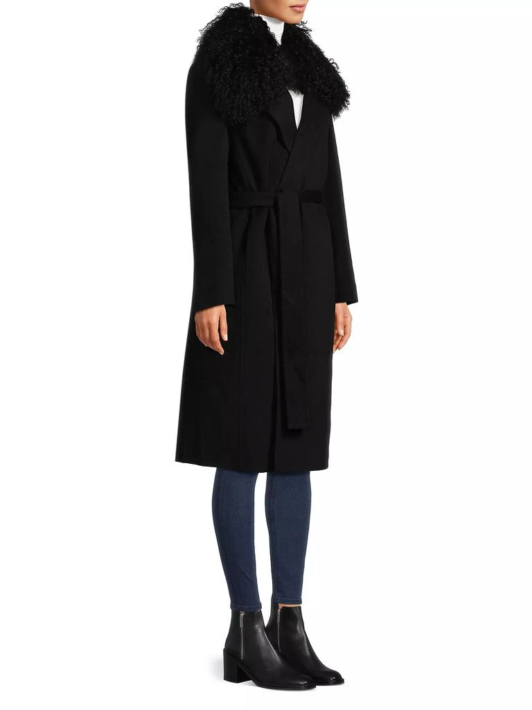 Kobi Halperin Shirley Shearling Collar Wool Coat 4