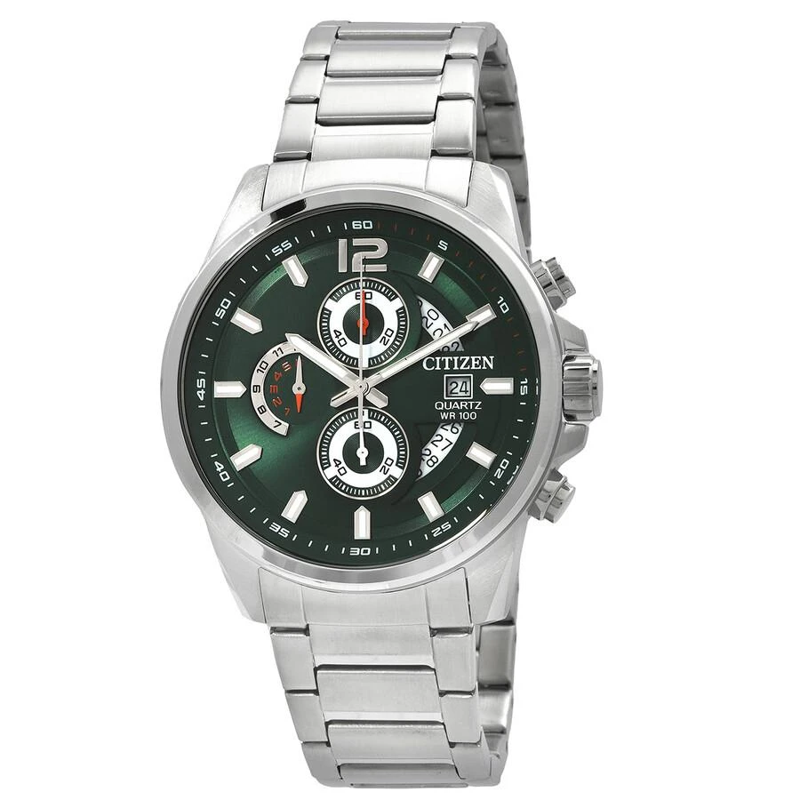 Citizen Chronograph Quartz Green Dial Watch AN3690-56X 1