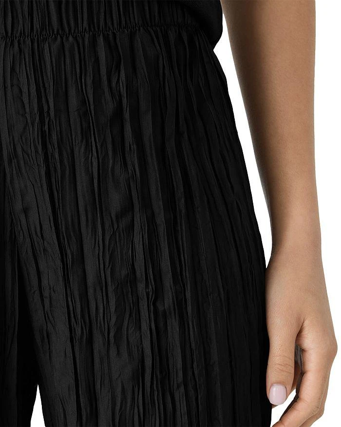 Eileen Fisher Crushed Silk Wide Leg Ankle Pants 4