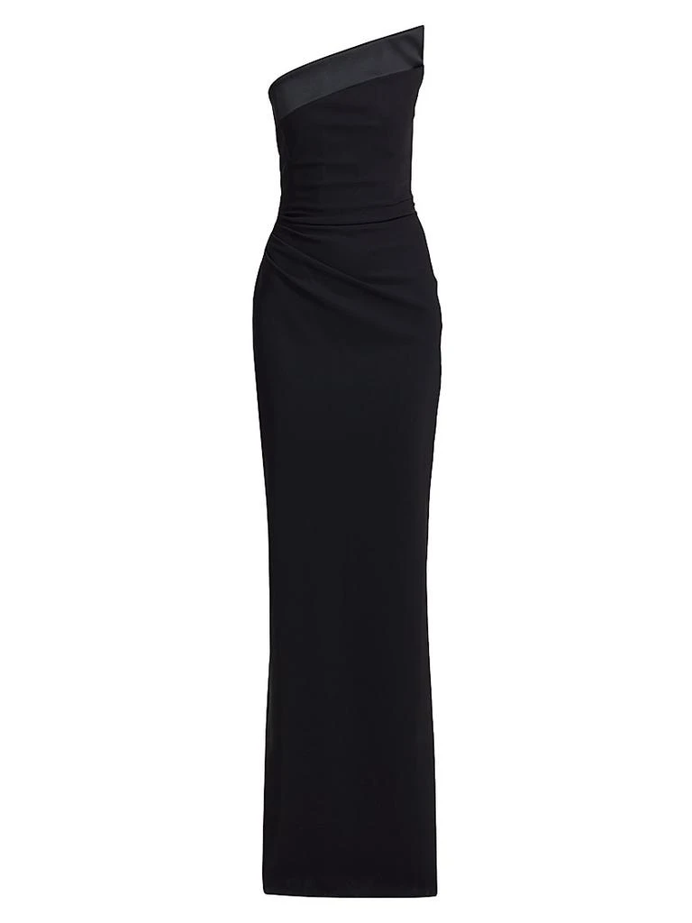 navy blue dress for baby girl Cantha Asymmetric Cut Out Maxi Dress in Lagoon main image 1