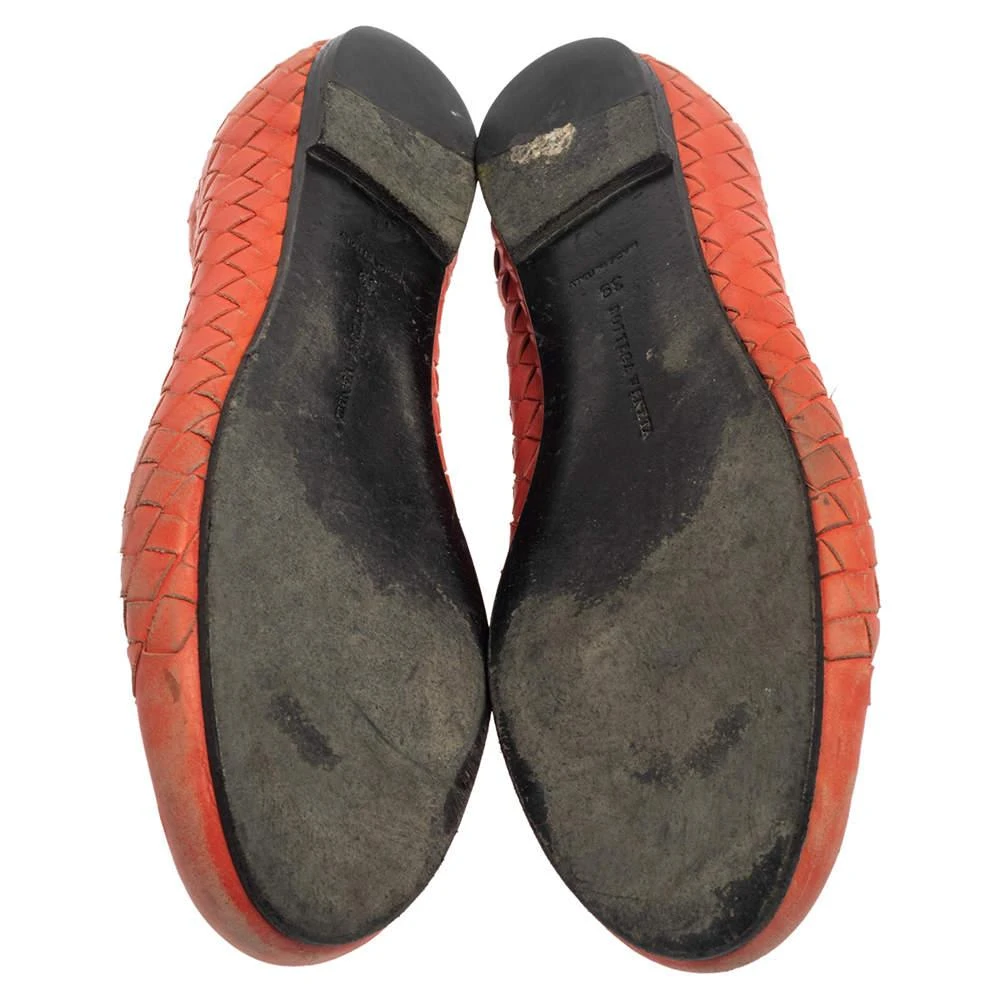 Bottega Veneta Bottega Veneta Orange Intrecciato Leather Ballet Flats Size 39 6