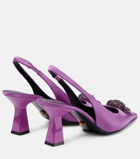 Versace La Medusa satin slingback pumps 3