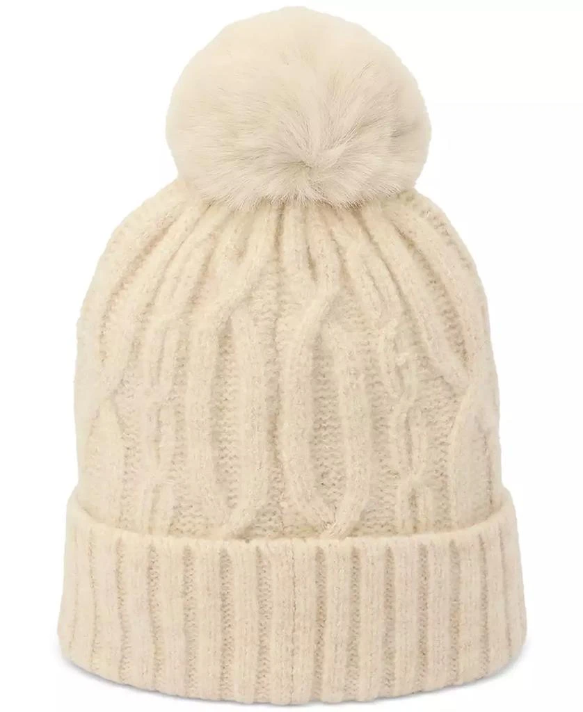 NWT Hunter Cable Knit Beanie with Faux Fur Pom Hunter Women main image 2