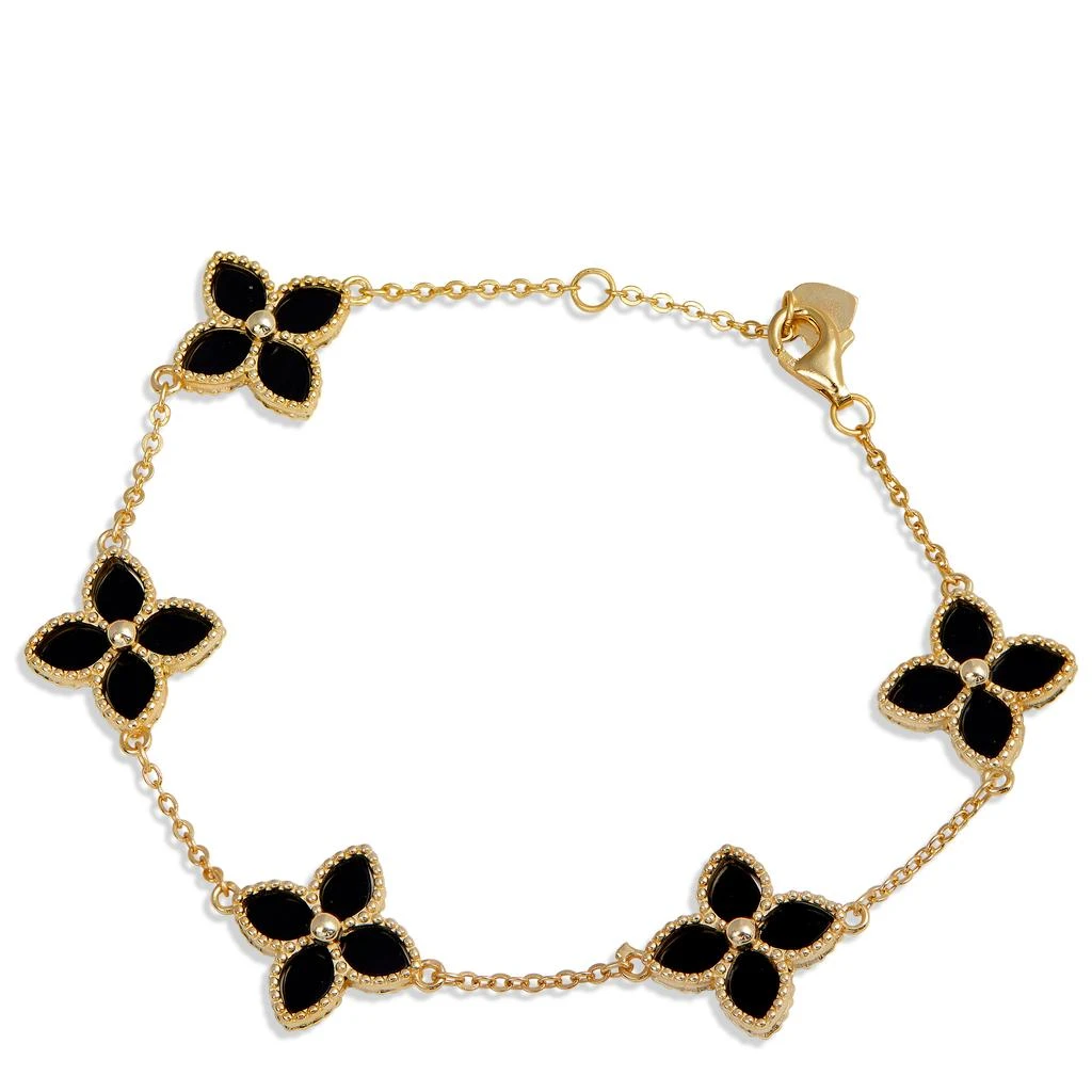 Savvy Cie Jewels 18K Gold Vermeil Flower Bracelet