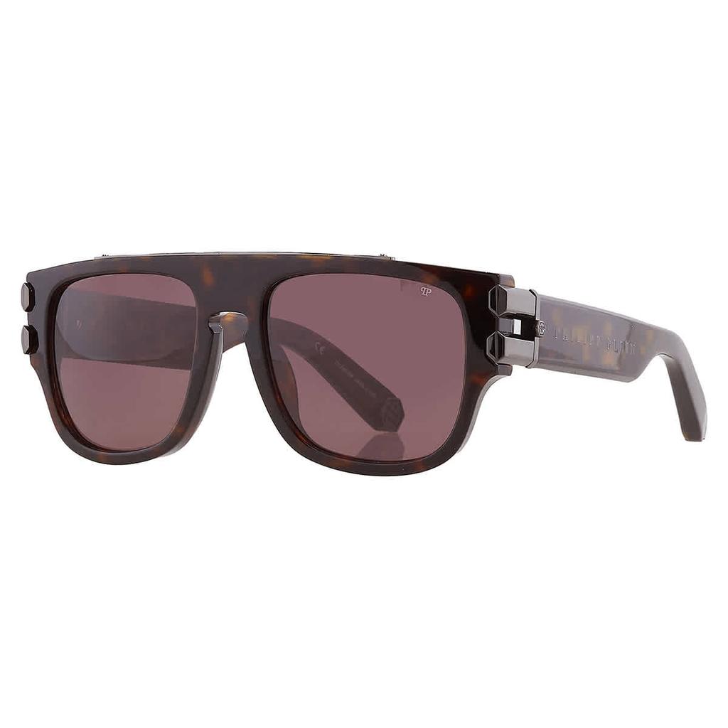 Philipp Plein Philipp Plein Brown Browline Men's Sunglasses SPP011M 722 55
