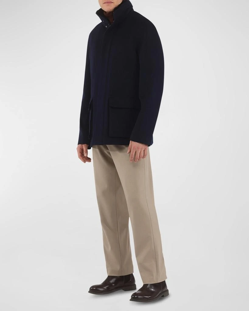 Gorski Men
s Loro Piana Wool Jacket with Detachable Lamb Shearling Collar 3