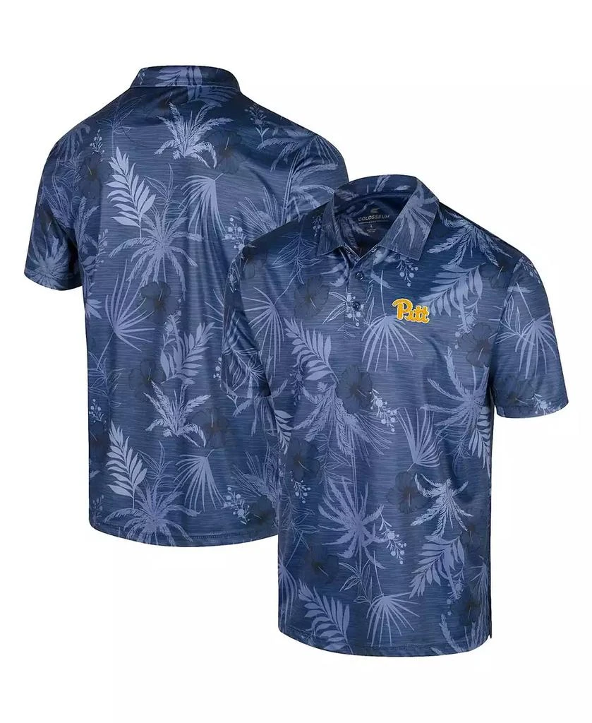 Colosseum Men's Royal Pitt Panthers Palms Team Polo Shirt 1