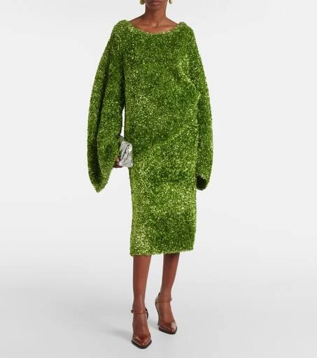 Dries Van Noten Lamé midi skirt 5