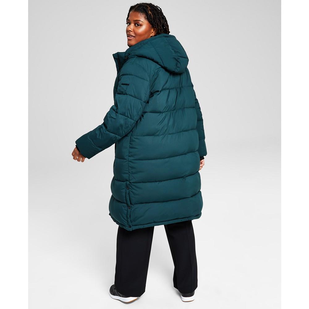 BCBGeneration Women's Plus Size Hooded Puffer Coat, Created for Macy's