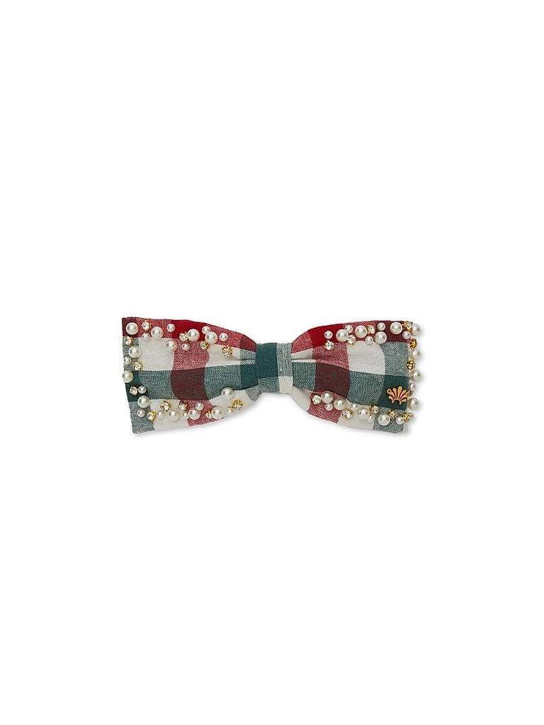 Lele Sadoughi Riley Pearl Sprinkle Bow Barrette