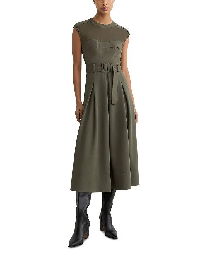 reiss kenzie draped satin maxi dress Buy Reiss Teal Green Kenzie Satin Asymmetric Draped Midi Dress from Next USA