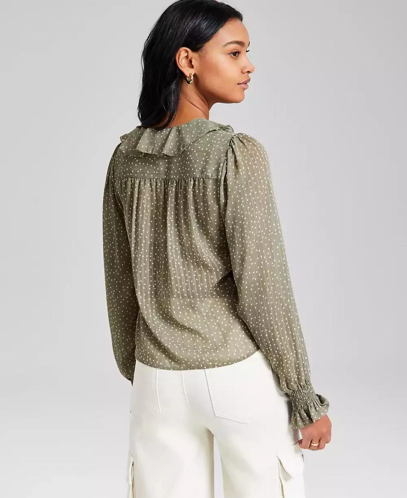 And Now This Women's Ruffle Front Long-Sleeve  Blouse, Exclusively at Macy's 4