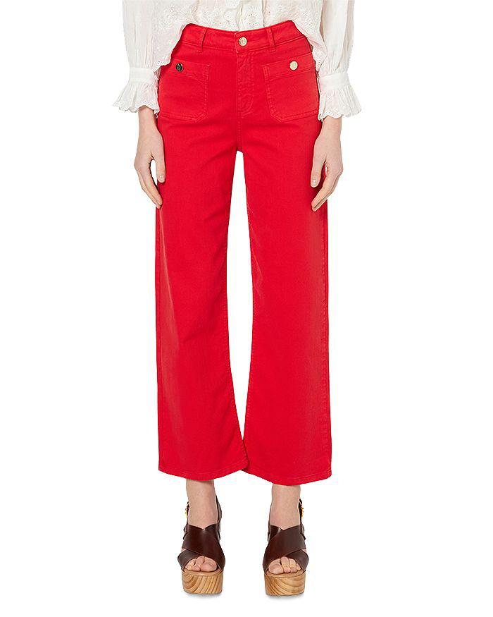 Gerard Darel Lida Straight Jeans in Red