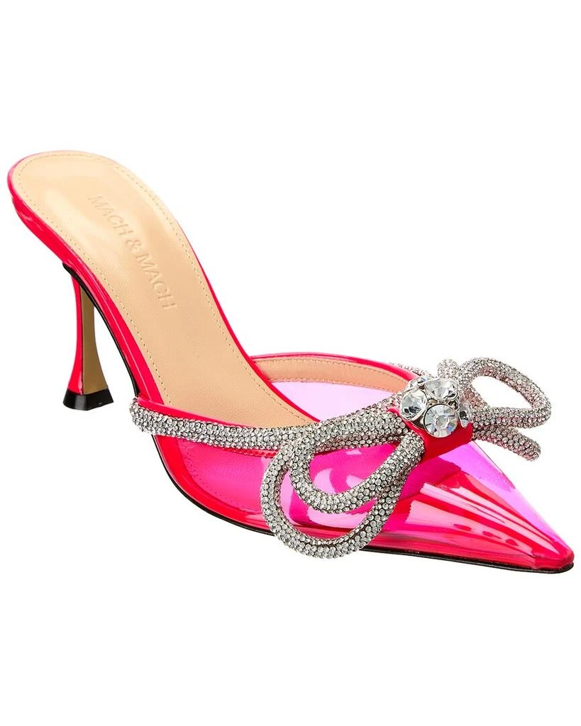 Mach & Mach Double Bow Vinyl & Leather Mule 1
