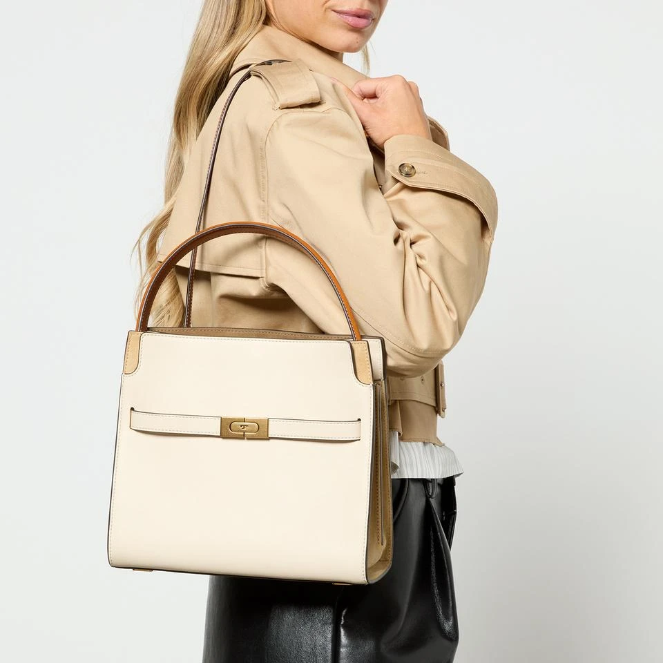 Tory Burch Tory Burch Lee Radziwill Leather and Suede Small Double Bag 2