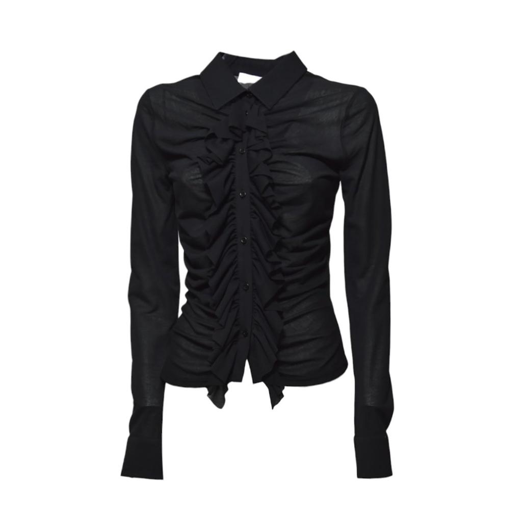 MSGM MSGM Long-Sleeved Ruffle Detailed Top
