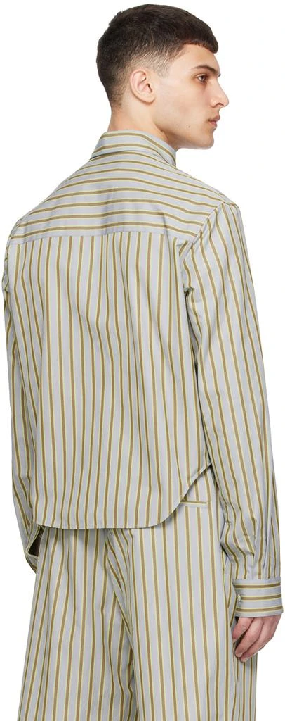 Marni Brown & Gray Striped Shirt 3