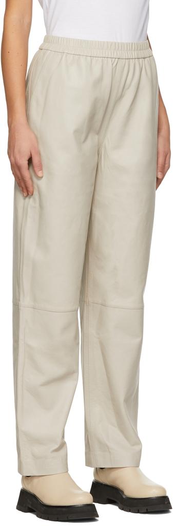 HOUSE OF DAGMAR Taupe Jane Leather Pants