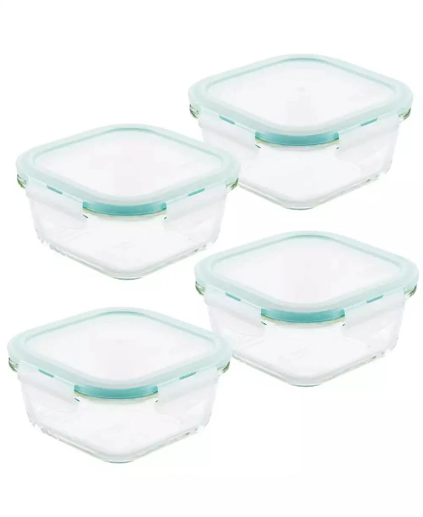 Lock & Lock Purely Better™ Glass 8-Pc. Square 17-Oz. Food Storage Containers 1
