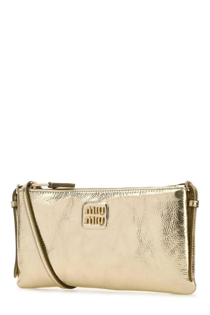 Miu Miu Miu Miu Logo-Lettering Zipped Clutch Bag 3