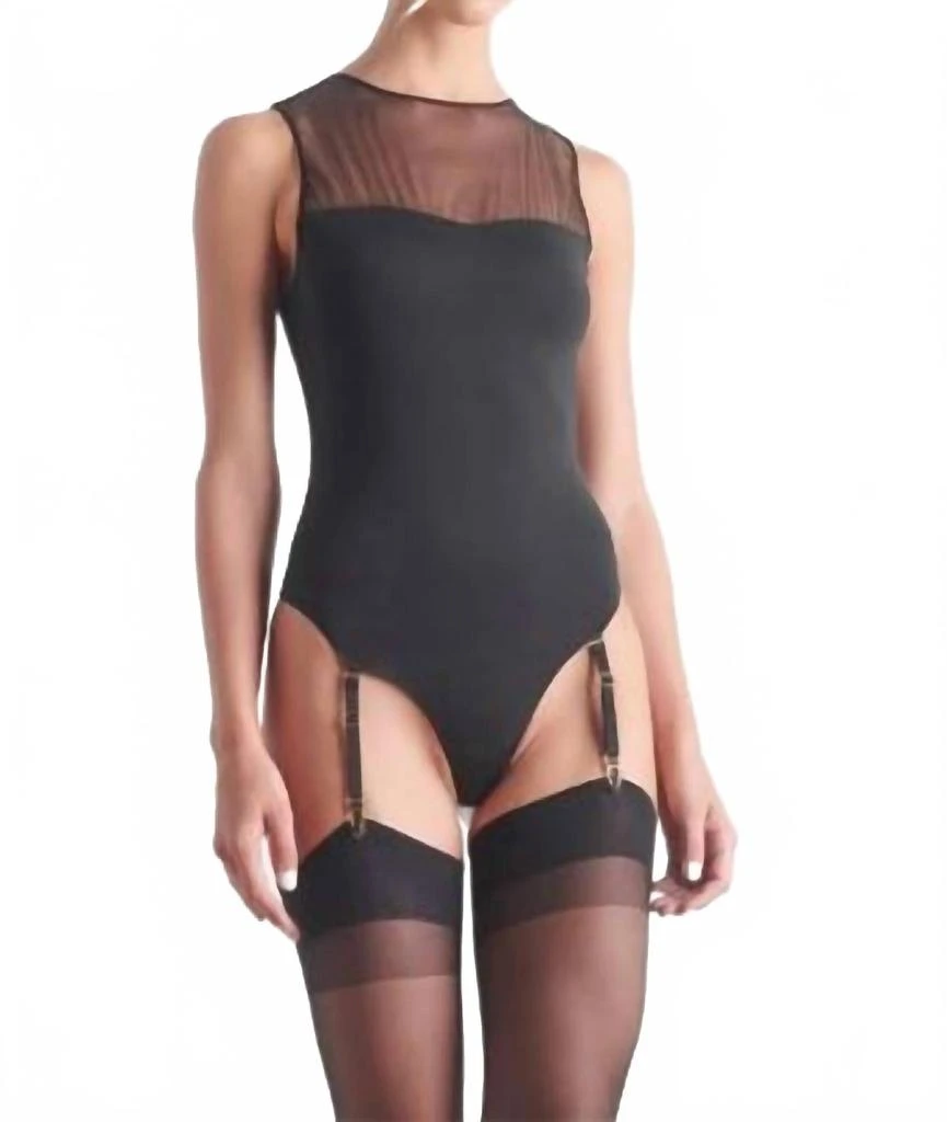 Maison Close Madame Reve Thong Bodysuit In Black