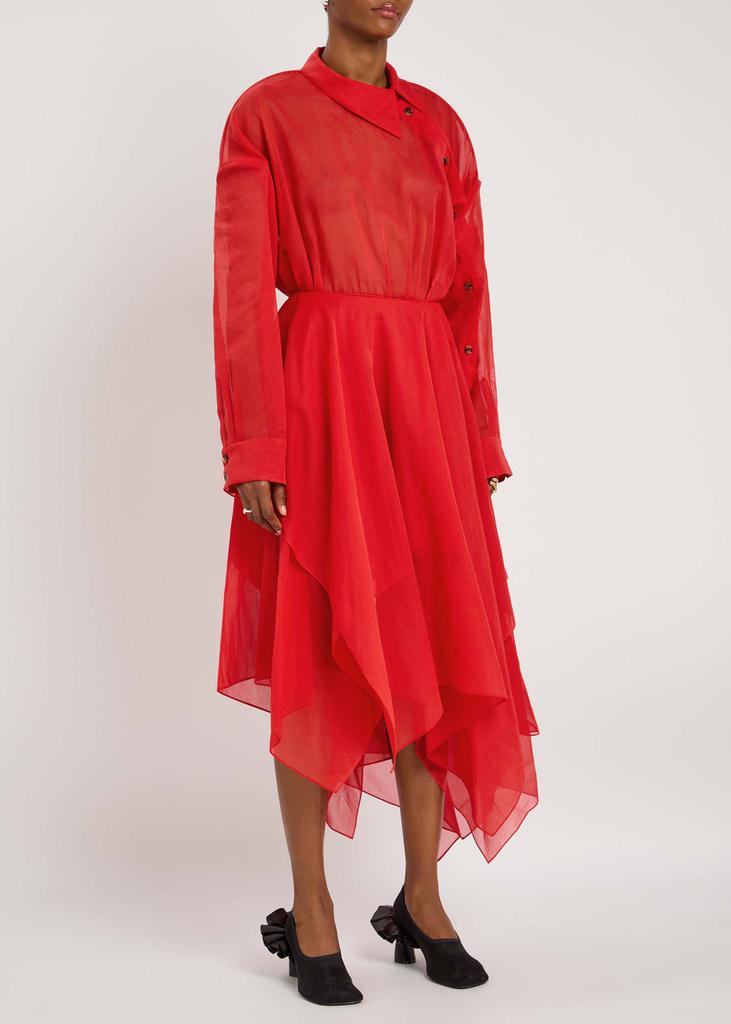 A.W.A.K.E MODE Organza silk-chiffon shirt dress