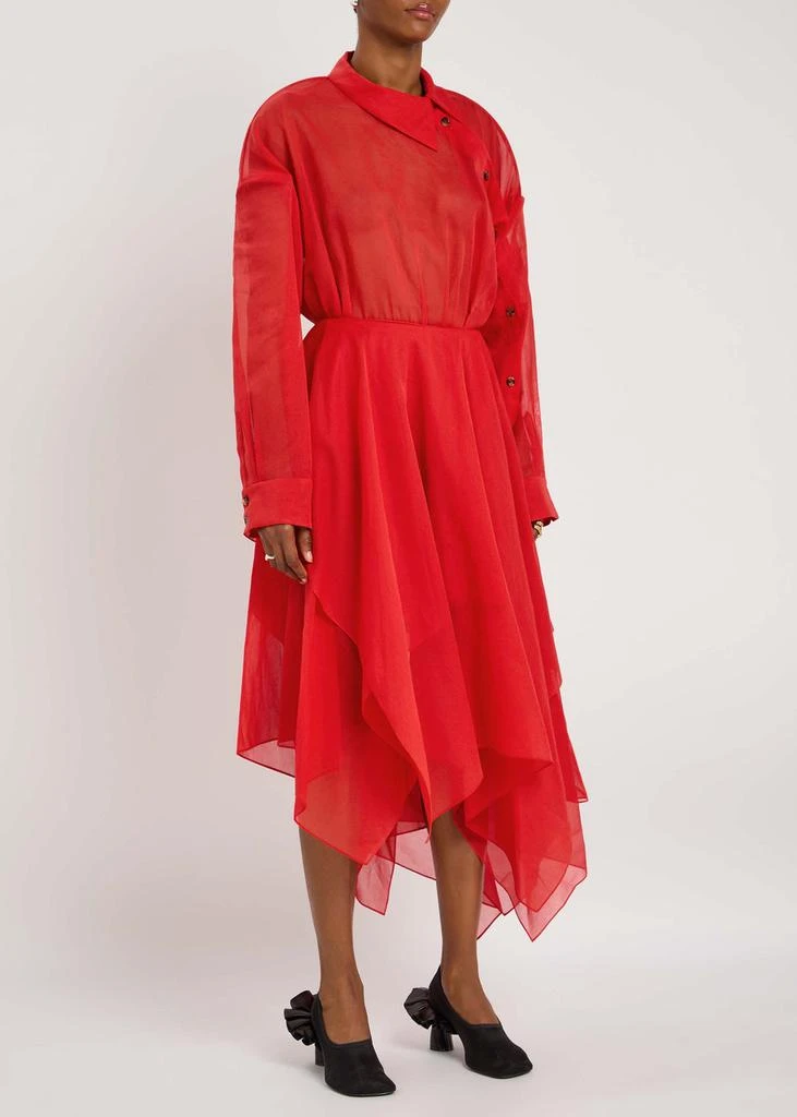 A.W.A.K.E MODE Organza silk-chiffon shirt dress 2