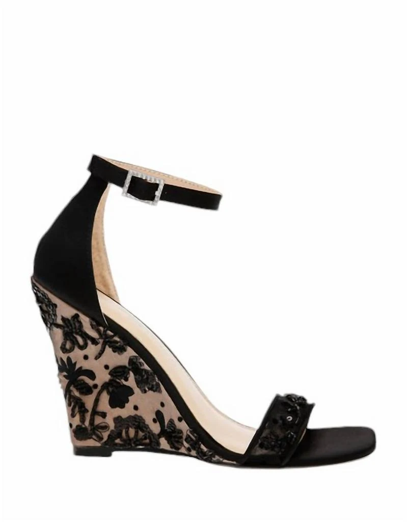 Betsey Johnson Women's Ivan Wedge Heel In Black 5