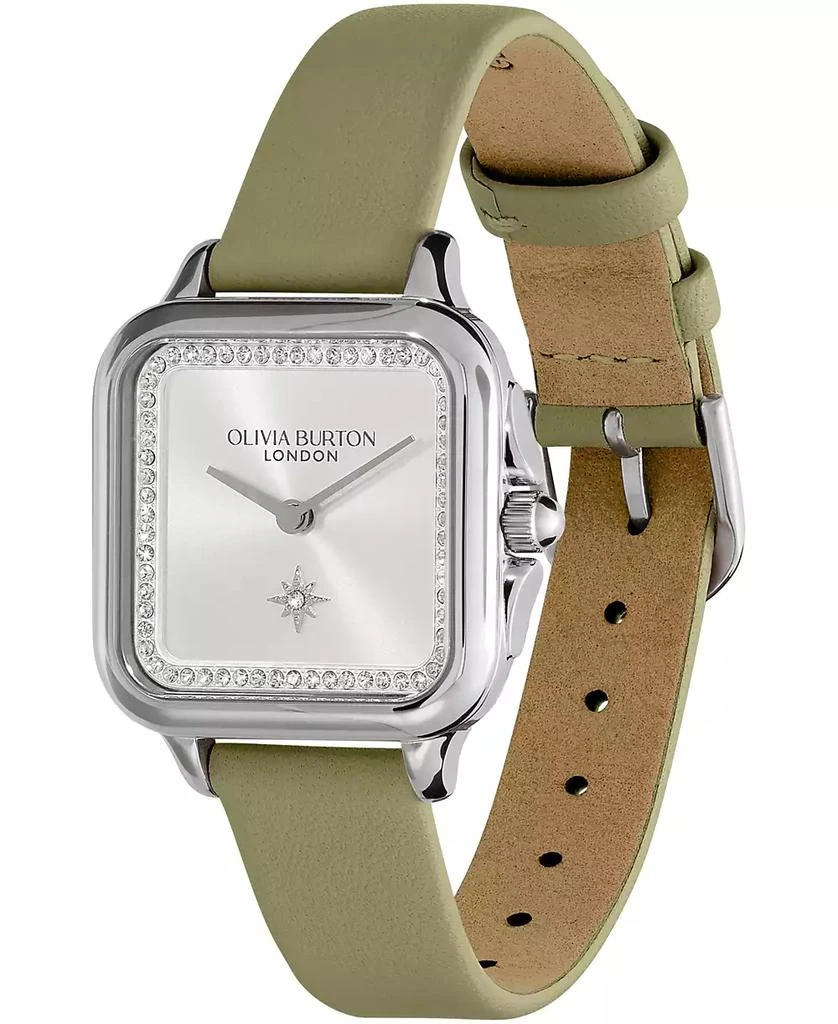 Olivia Burton Women's Grosvenor Green Leather Watch 6