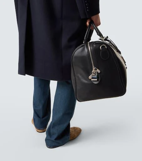 Gucci Web Trademark Medium leather duffel bag 3