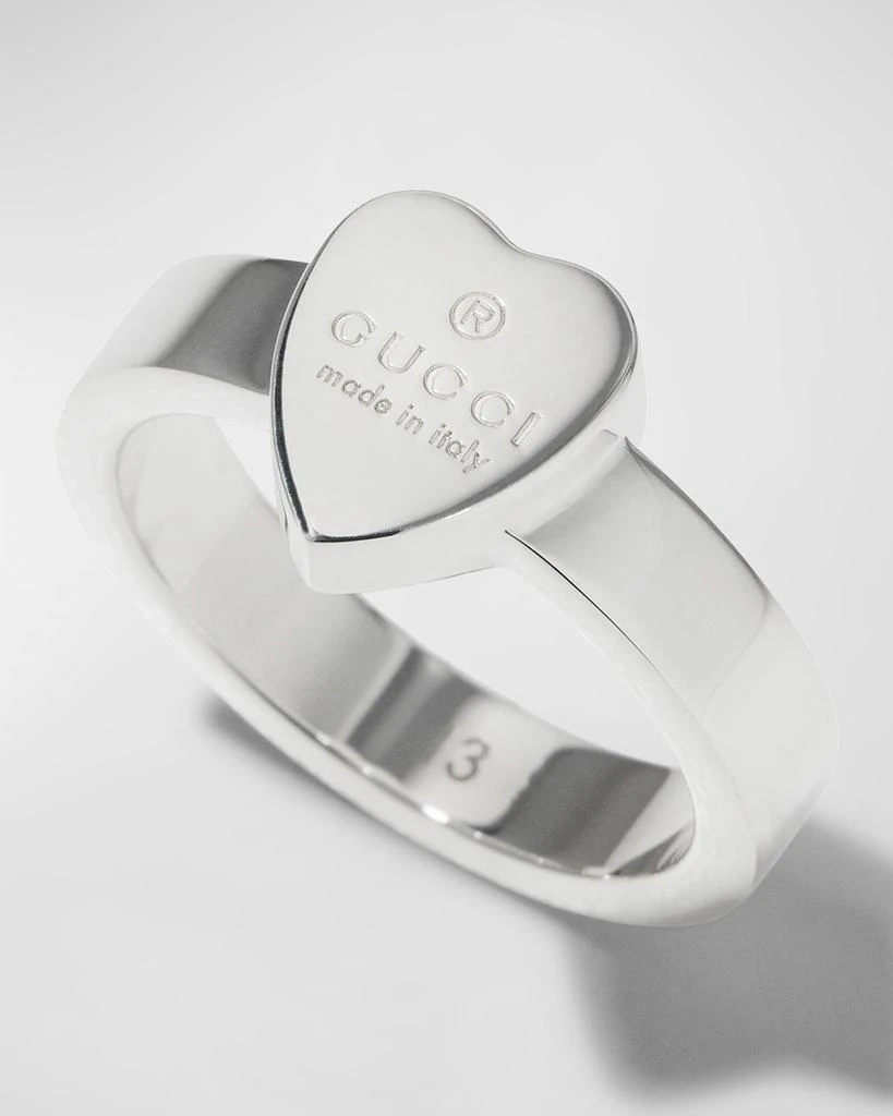 Gucci Engraved Heart Trademark Ring 3