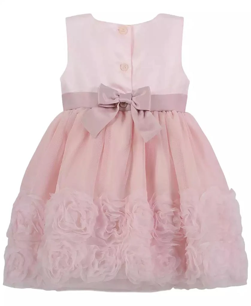 Blueberi Boulevard Baby Girls Fit-and-Flare Embroidered Dress with Rosettes 4